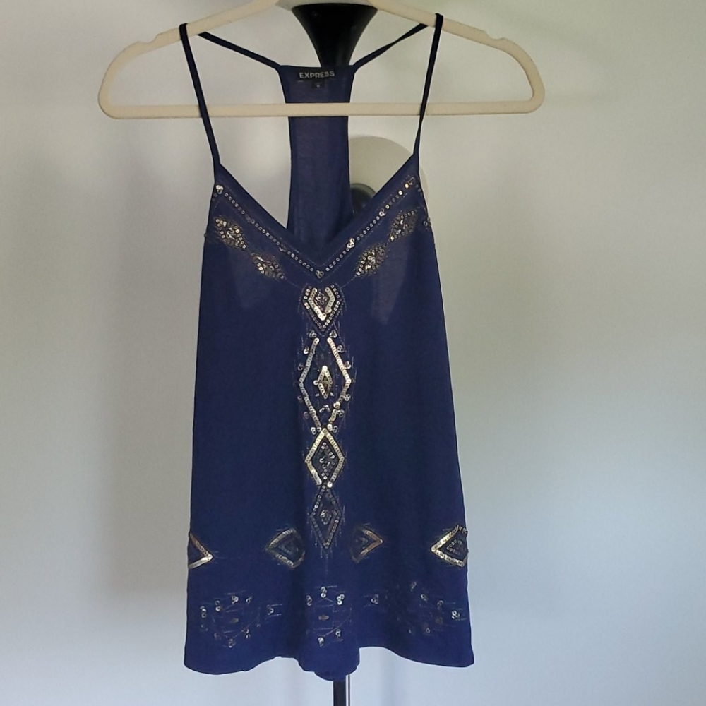 NWOT - Express Racerback Sequined Tank - Picture 2 of 2